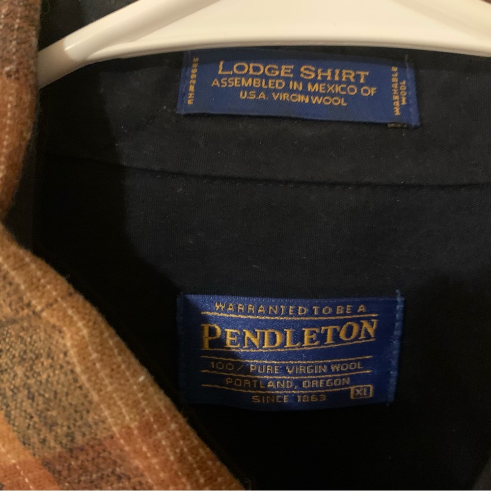 Pendleton virgin wool flannel.